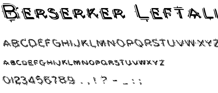 Berserker Leftalic font
